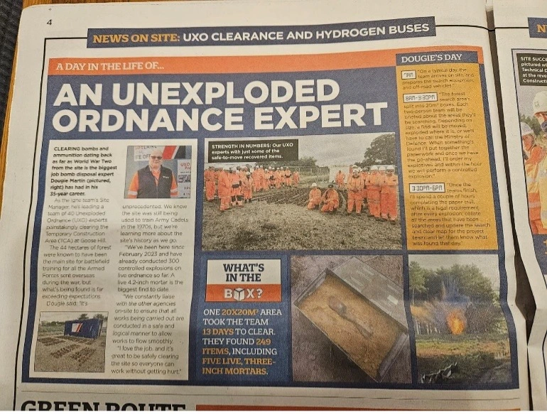 Igne's explosive ordnance disposal experts in the newspapers